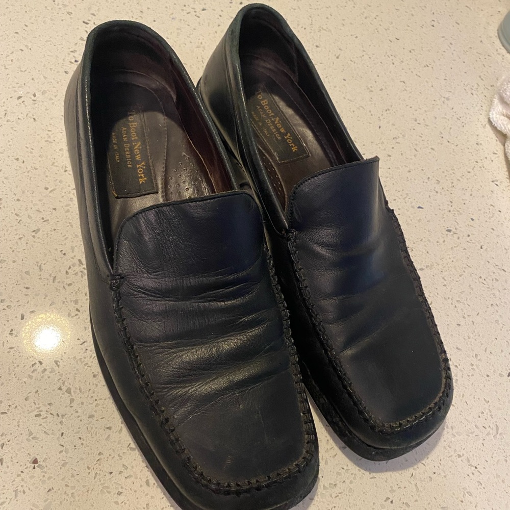 Cole Haan Men's Black Leather Slip-On Loafers
